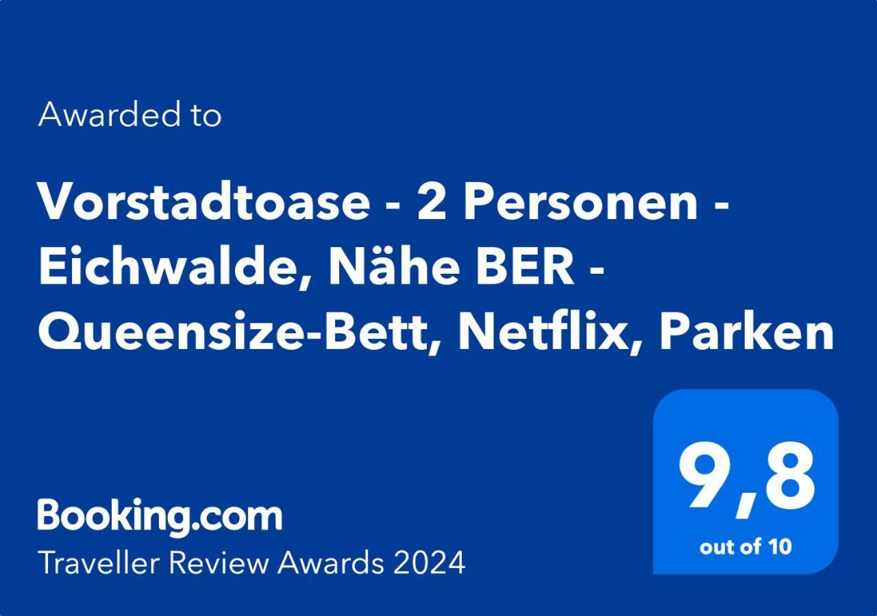 Vorstadtoase - 2 Personen - Eichwalde, Naehe Ber - Queensize-Bett, Netflix, Parken Bagian luar foto